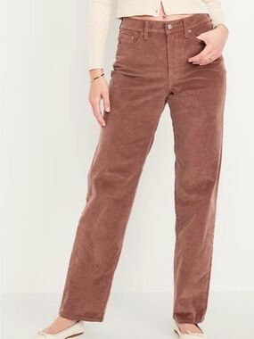 Old Navy Straight-Leg Corduroy Pants in Brown